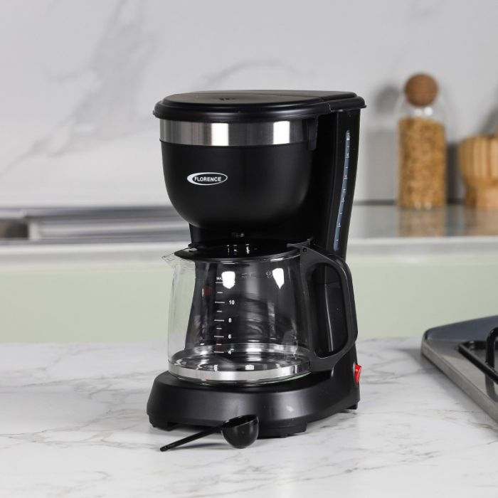 Cafetière Electrique Florence HK-413 680W 1.2L Noir en Tunisie Cafetière Electrique Florence HK-413 680W 1.2L Noir