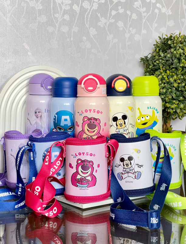Bouteille isotherme bidirectionnelle Disney en acier inoxydable 500ML