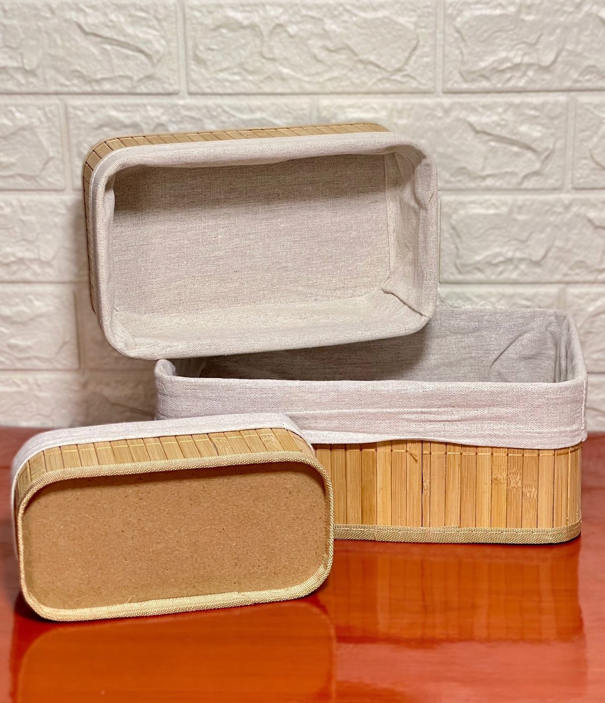 Lot de paniers 3pcs en bambou