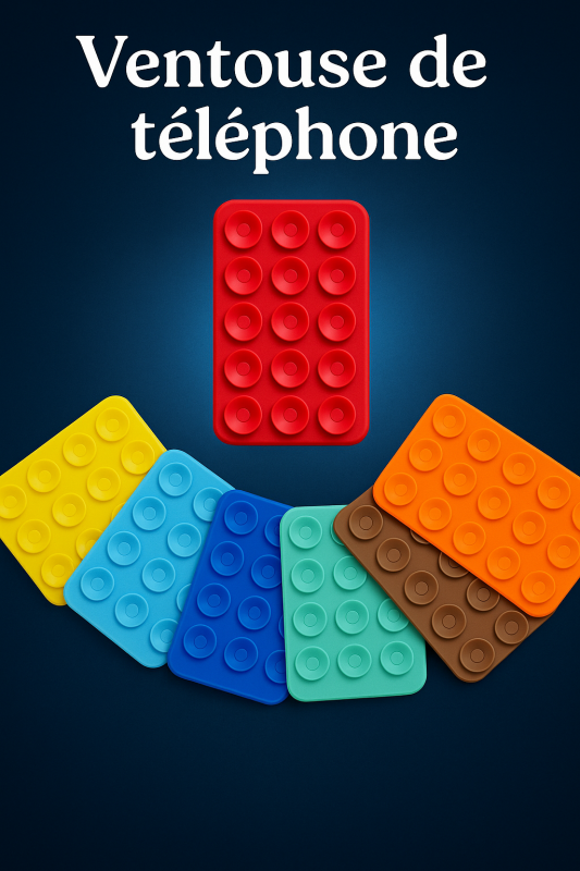 Ventouse en silicone pour téléphone