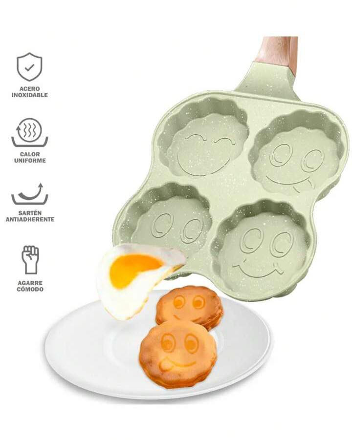 MINI POÊLE AVEC VISAGES KAWAII 4 EN 1