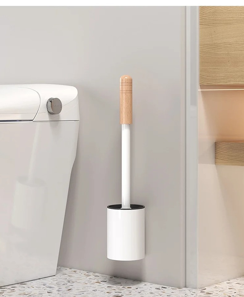 Brosse de toilette auto-adhésive pour salle de bain