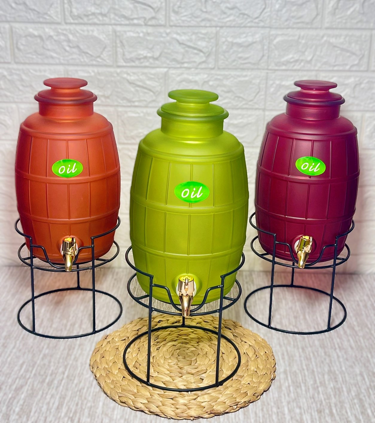 Bouteille huile d'olive en verre