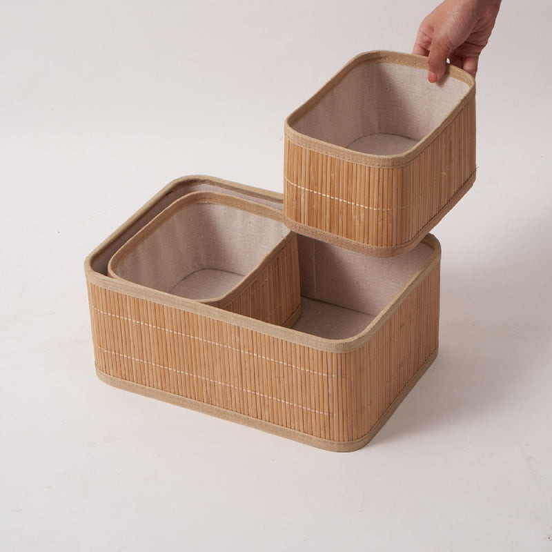 Ensemble de 3 panier en bambou