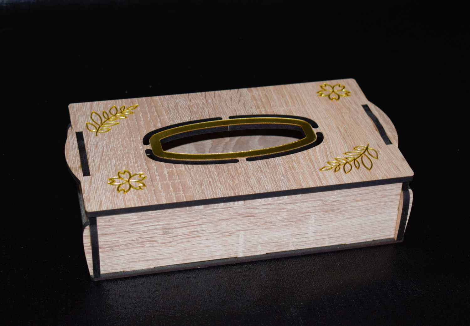 Porte papier rectangulaire en bois