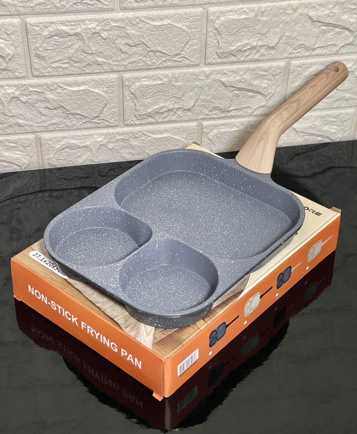 Poêle antiadhésive 3 en 1, omelette et machine à pancakes