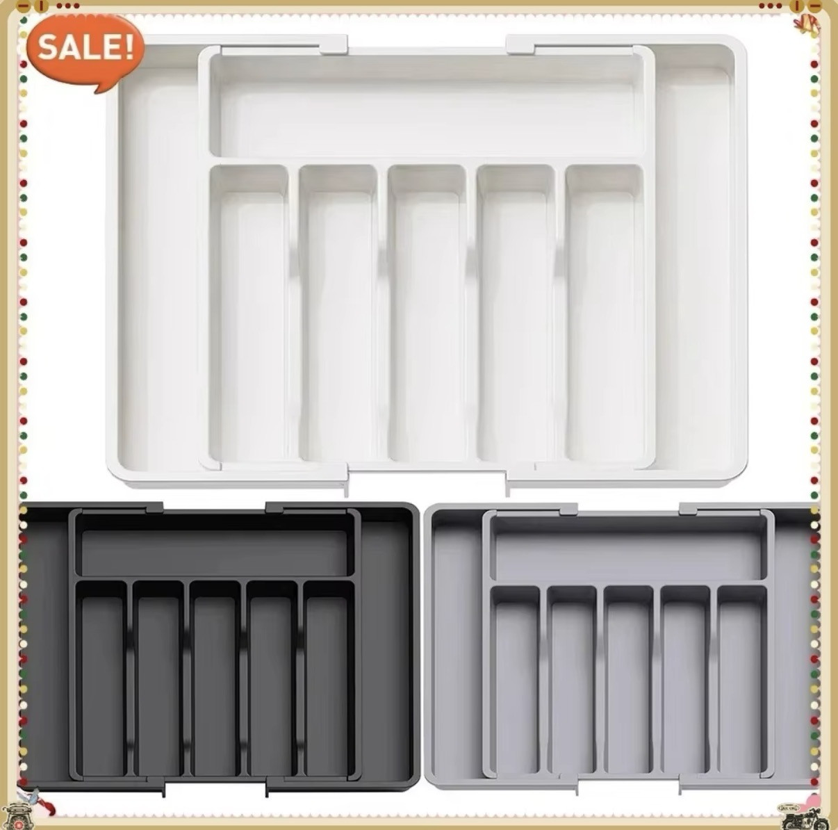 Range Couverts Extensible et Réglable