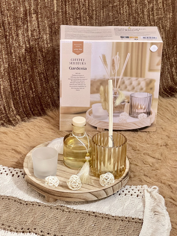 Coffret bougie parfumée GARDANIA